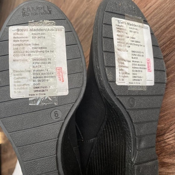 Steve Madden Sz 6‎ winter calf buckle wedge heel boots NWT - Picture 6 of 6